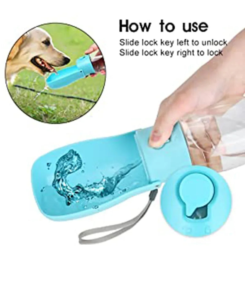 Original Design 300 ml Portable Pet Dog Water  Bottle for Walking Feeder for Dogs Folded Bottle Water Dispenser