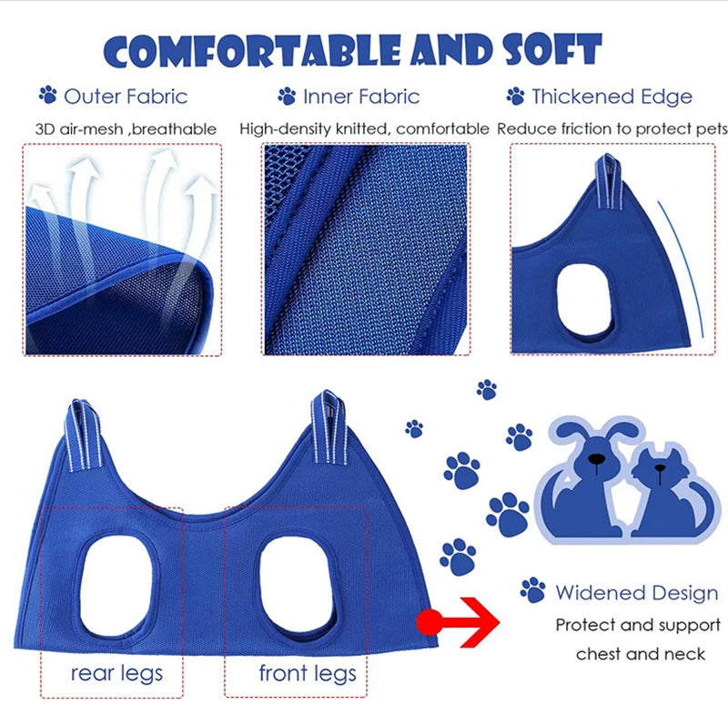 Cat Grooming Nail Cutting Anti Scratch Bite Fixed Bag Pet Dog Grooming Hammock Helper Pet Beauty Hammock Hanging Pet Supplies