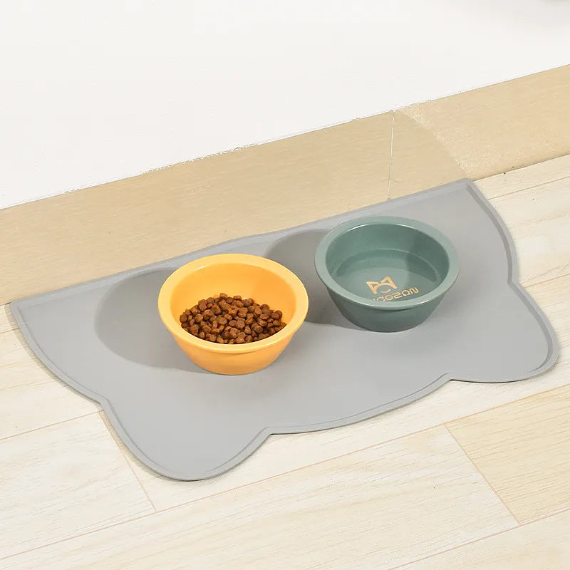 Pet Cat Bowl Food Mat with High Lips Silicone Non-Stick Waterproof DogSPECIFICATIONSBrand Name: NoEnName_NullItem Type: BowlsOrigin: Mainland ChinaType: DogsMaterial: latexname1: Dog Cat Feeding Matname2: Dog Cat Bowl Matname3: SiliconShopDoggieworksShopDoggieworks-Stick Waterproof Dog Food Feeding Pad Puppy Feeder Tray Water Cushion Placemat