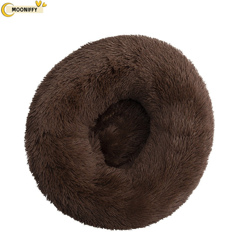 pet dog bed comfortable donut round dog kennel ultra soft washable dog