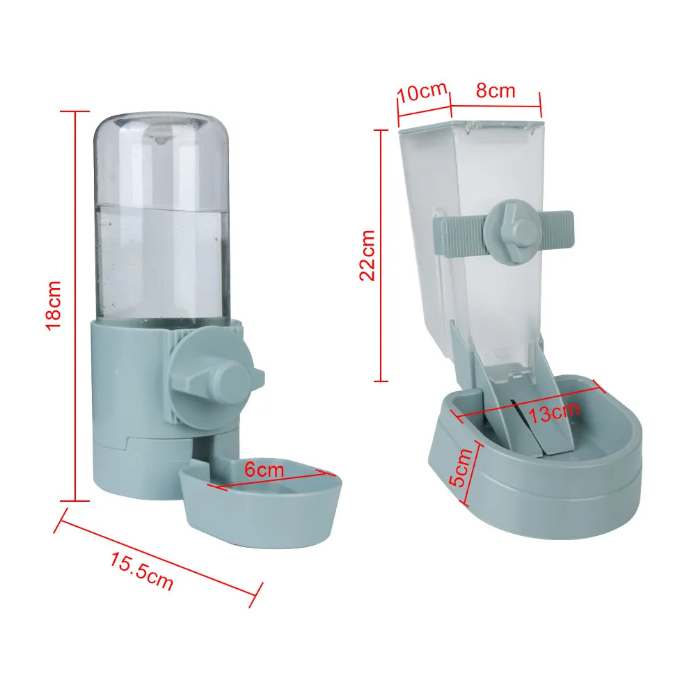 Automatic Pet Water Bottle For Puppy Cats Rabbit Food Container Dispenser Bowl Cats Dogs Drinking Fountain Cage Hanging Feeder