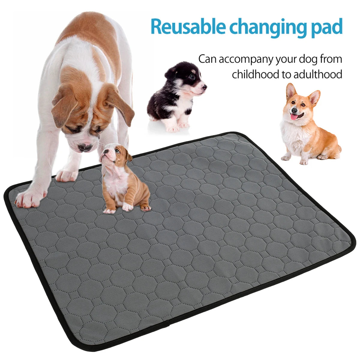 Pet Urine Mat Reusable Absorbent Dog Pee Pad Blanket Washable Puppy Cat Training Pad Non-slip Easy To Dry Cat Dog Bed Pee Mat