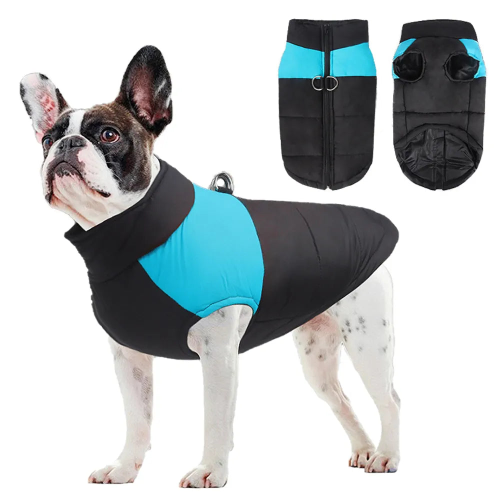 Waterproof Winter Dog Clothes Warm Pet Cotton Jacket Vest For Small Large Dogs Puppy French Bulldog Coat Chihuahua York Costume