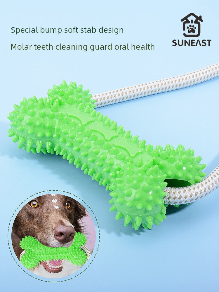 Pet Dog Toy Bite-Resistant Molar Rod Big and Small Dogs Self-Heating Relieving Stuffy Handy Gadget Training Golden Hair Ball Dog-Teasing Sucker