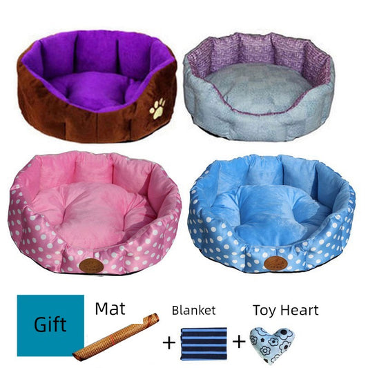 Kennel Pet Bed Removable and Washable All Year Round Neutral Warm Cattery Pad Pet Bed Pet Bed Two Sizes All Year Round Pet Bed Teddy