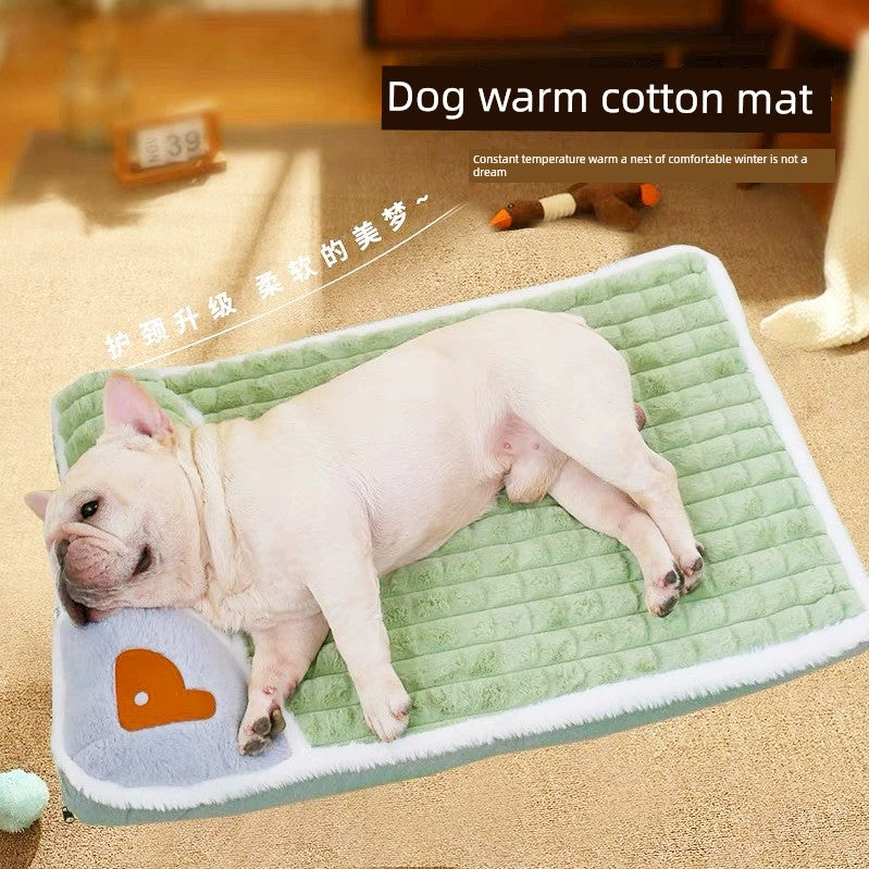 Pet Kennel Four Seasons Warm Dog Mat Comfortable Thickened Pet Bed Golden Retriever Jarre Aero Bull Shiba Inu Mattress Removable and Washable