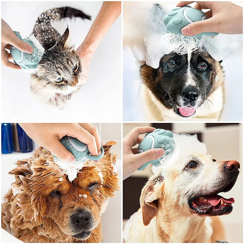 Silicone Pet Bath Brush Dog SPA Massage Comb Dogs Cats Shower Hair Grooming Comb Dog Cleaning Brush Pet Supplies