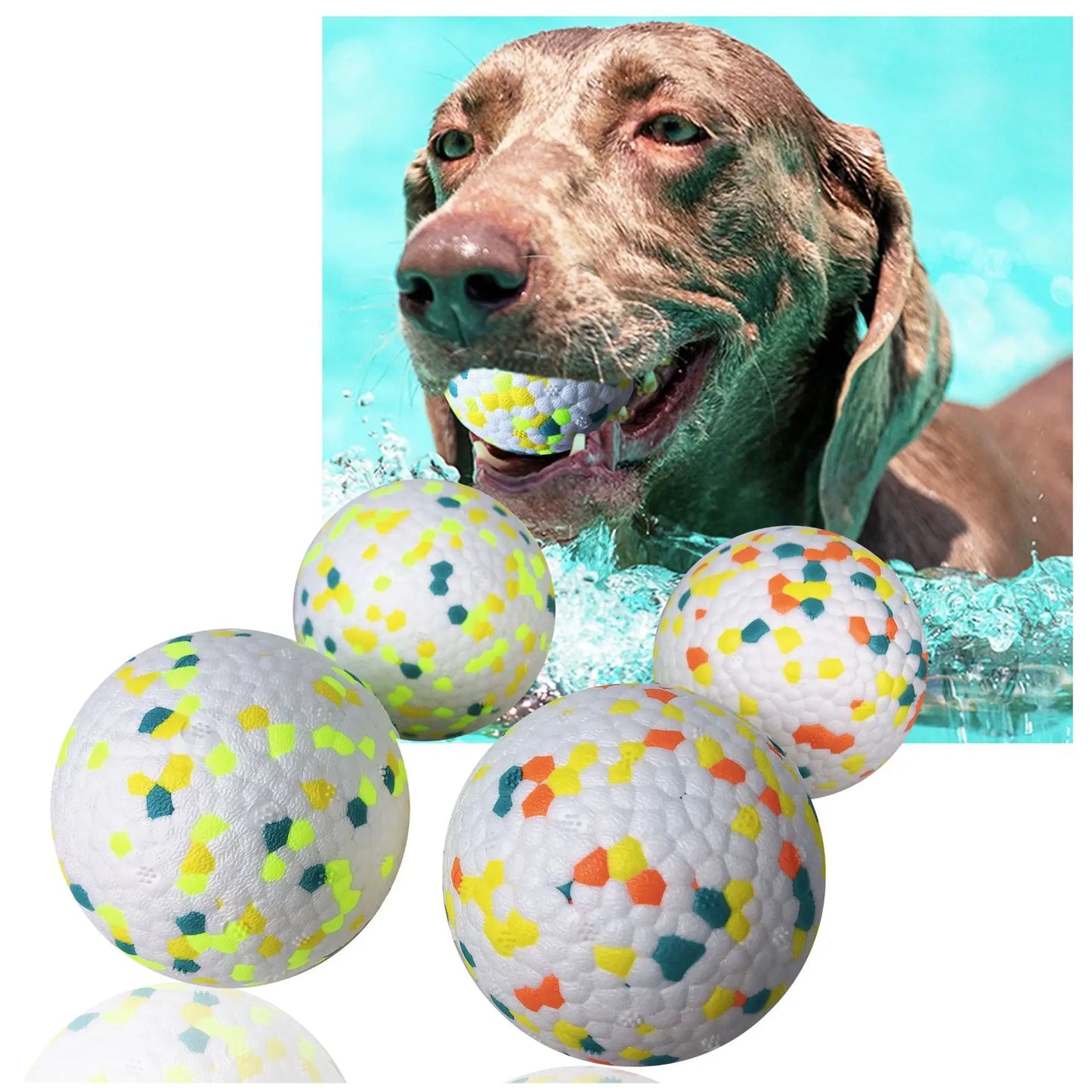 Pet Dog Toy Super Bite Resistant Ball Light Chew ETPU Ball High Elastic Interactive Throwing Flying Toys For Dogs Accessories