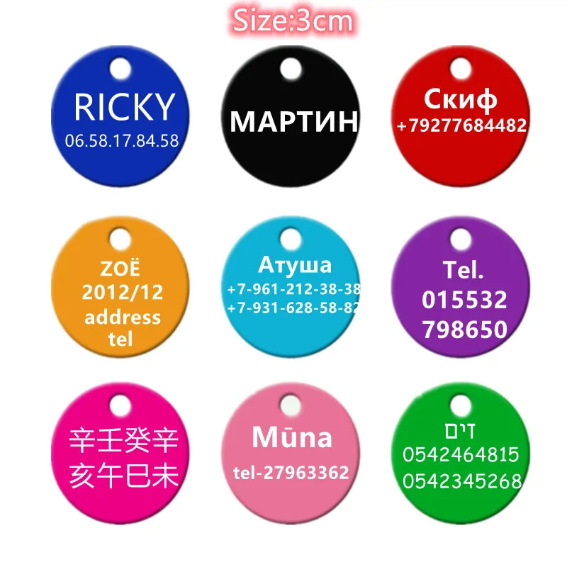 1pcs Free Laser Engraving Personalized Custom Pet Dog ID Tag Cat PuppySPECIFICATIONSBrand Name: NoEnName_NullType: ID Tagsis_customized: YESMaterial: aluminumIs Smart Device: noOrigin: Mainland ChinaCN: JiangsuPattern: SolidFeature: PeShopDoggieworksShopDoggieworks1pcs Free Laser Engraving Personalized Custom Pet Dog ID Tag Cat Puppy