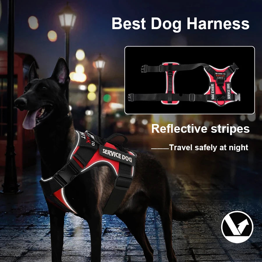 Dog Harness No pull Reflective Tactical Harness Vest for Small Large Pet Dogs Walking Training Outdoor Dog Supplies Free Patches