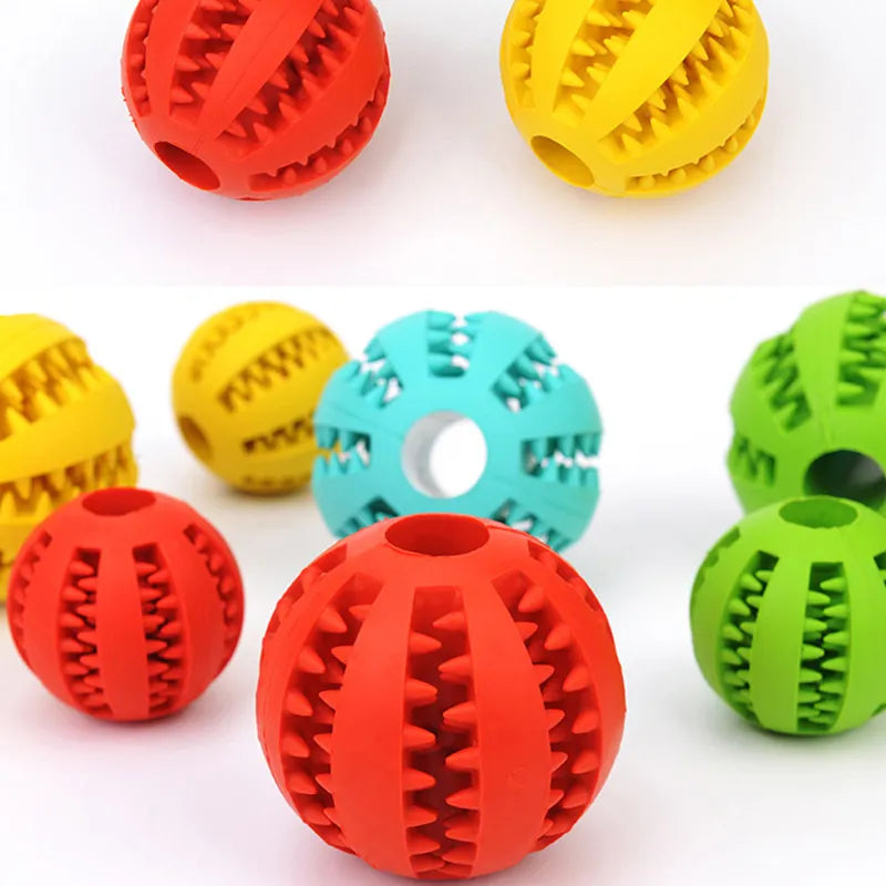 Pet Dog Toy Interactive Rubber Balls Pet Dog Cat Puppy Chew Toys Ball Teeth Chew Toys Tooth Cleaning Balls Food