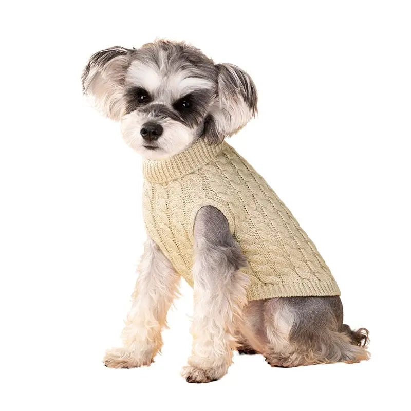 Dog Sweater for Small Dogs Puppy Clothes Winter Warm Turtleneck Schnauzer Chihuahua Pug Costume Pet Clothing Ropa De Perro