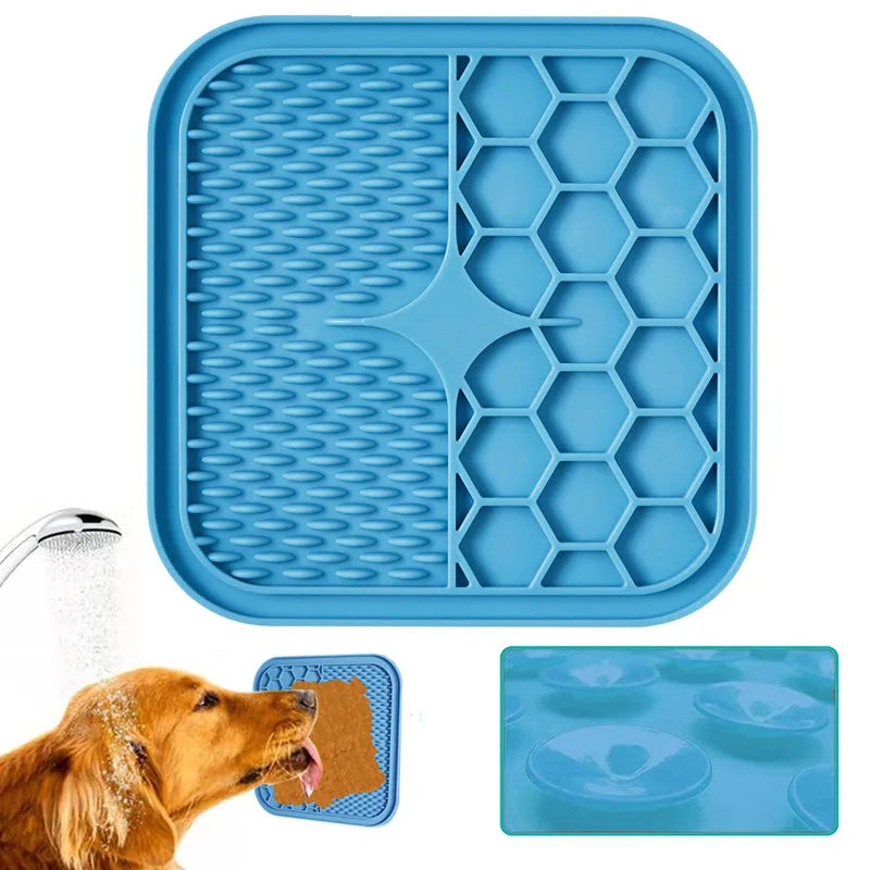 Pet Products Mat For Dogs Cats Slow Food Bowls With Suction Cup Feeding Food Silicone Lick Pad Dog Slow Feeders Treat Dispensing