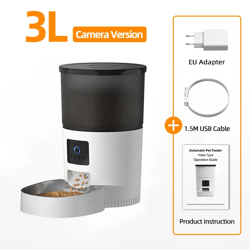 camera video cat food dispenser pet