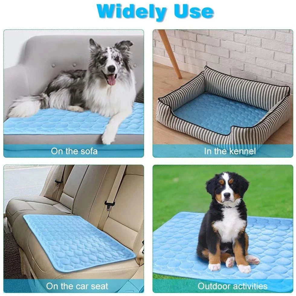 Dog Cooling Mat Summer Pad Mat For Dogs Cat Blanket Sofa Breathable Pet Dog Bed Summer Washable For Small Medium Large Dogs Car