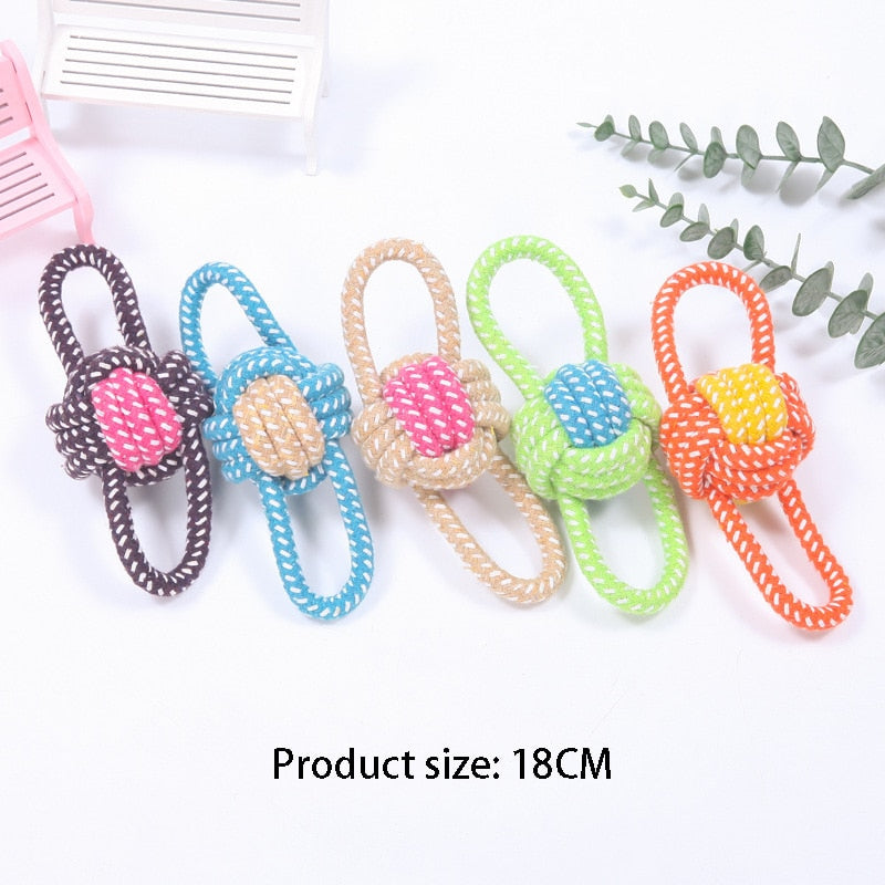 Interactive Cotton Rope Mini Dog Toys Ball for Dogs Accessories ToothbSPECIFICATIONScategory: pet toyType: DogsToys Type: Chew ToysToy Type: Chew ToysSet Type: noProduct Category: Chewing toyOrigin: Mainland ChinaMaterial: Cotton ropeM0ShopDoggieworksShopDoggieworksInteractive Cotton Rope Mini Dog Toys Ball