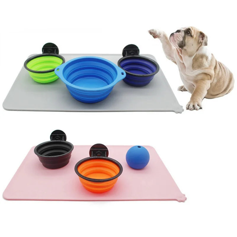 Pet Cat Bowl Food Mat with High Lips Silicone Non-Stick Waterproof DogSPECIFICATIONSBrand Name: NoEnName_NullItem Type: BowlsOrigin: Mainland ChinaType: DogsMaterial: latexname1: Dog Cat Feeding Matname2: Dog Cat Bowl Matname3: SiliconShopDoggieworksShopDoggieworks-Stick Waterproof Dog Food Feeding Pad Puppy Feeder Tray Water Cushion Placemat