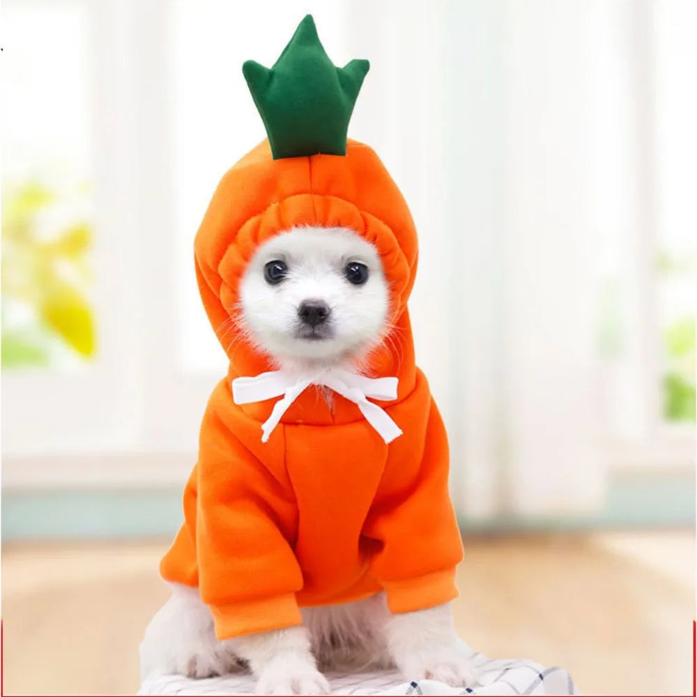 Pet Dog Hoodie-Dog Basic Sweater Coat Cute Frog Shape Warm Winter Jacket Cat Cold Weather Clothes Outfit Outerwear Dog Halloween