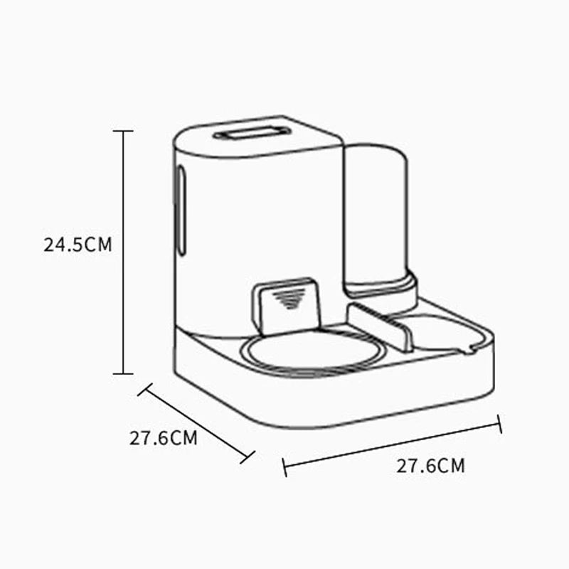 Automatic Dog Feeder Water Dispenser Drinker For Dogs Cats Stainless Steel Feeding Bowl Drinking Bottle Bowls Pet Supplies