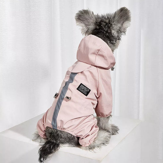 Waterproof Dog Clothes Reflective Dog Raincoat Soft Impermeable Polyester Jacket for Small Dogs Pet Puppy Outfits Perro Abrigo