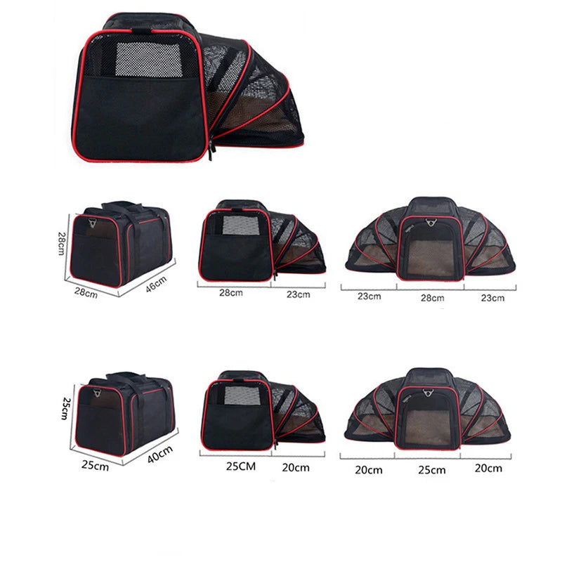 Pet Portable Carriers Bag waterproof Breathable Foldable Bag Cat Dog Carrier Bags Outgoing Outdoor Travel Pets Cats Handbag