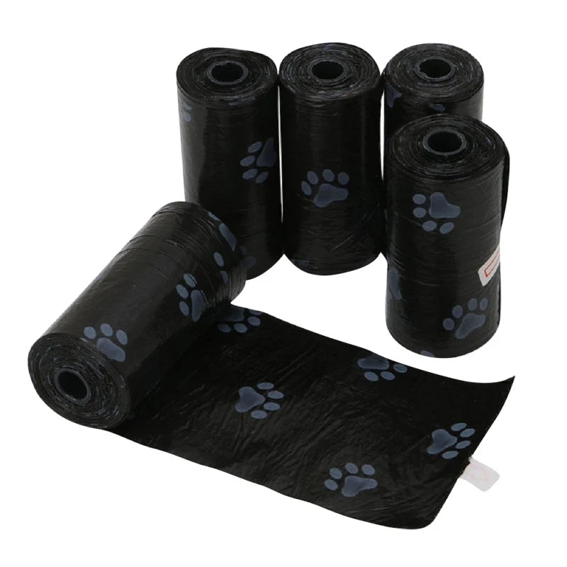 5 Roll Biodegradable Pet Dog Poop Bag Zero Waste Dog Pooper Bags Dispenser Pets Disposable Products For Dogs Litter Poop Bag