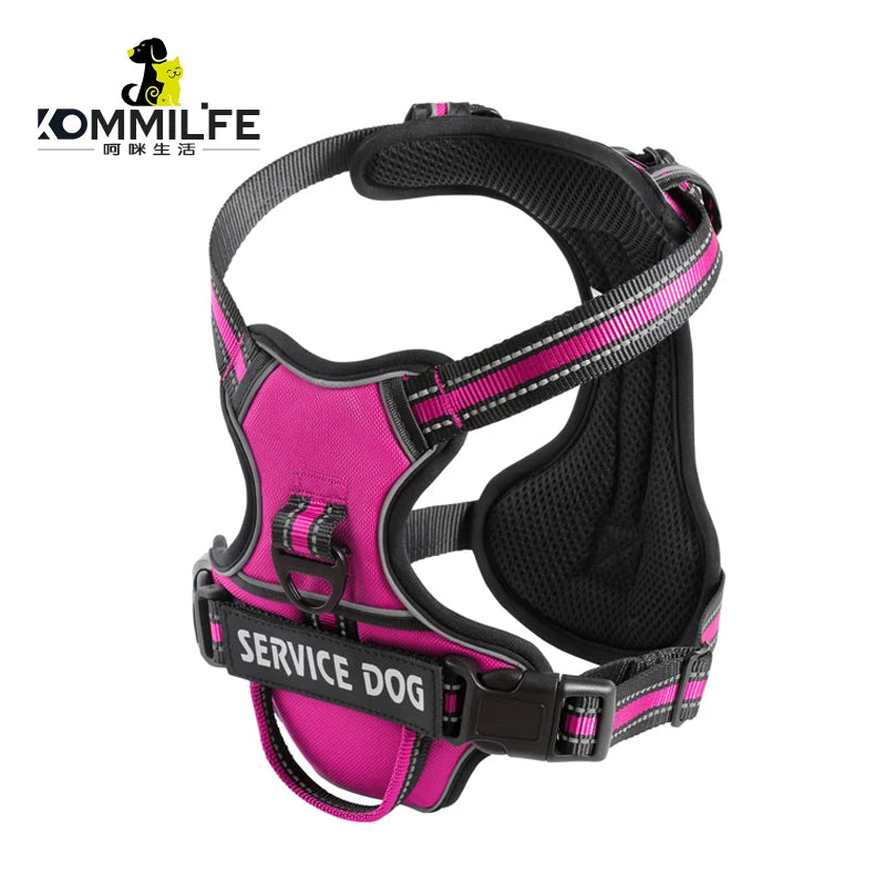 Nylon Dog Harness Vest Reflective Dog Harness Personalized Breathable Adjustable Pet Harness Leash For Small Medium Large Dogs