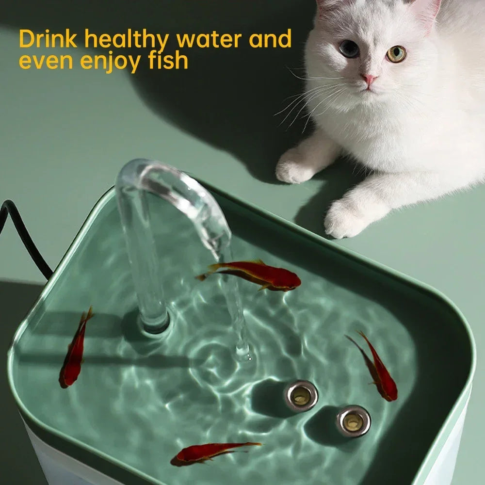 1.5L Ultra-Quiet Cat Water Fountain Filter Smart Automatic Pet Dog Water Dispenser&Burnout Prevention Pump Recirculate Filtrin