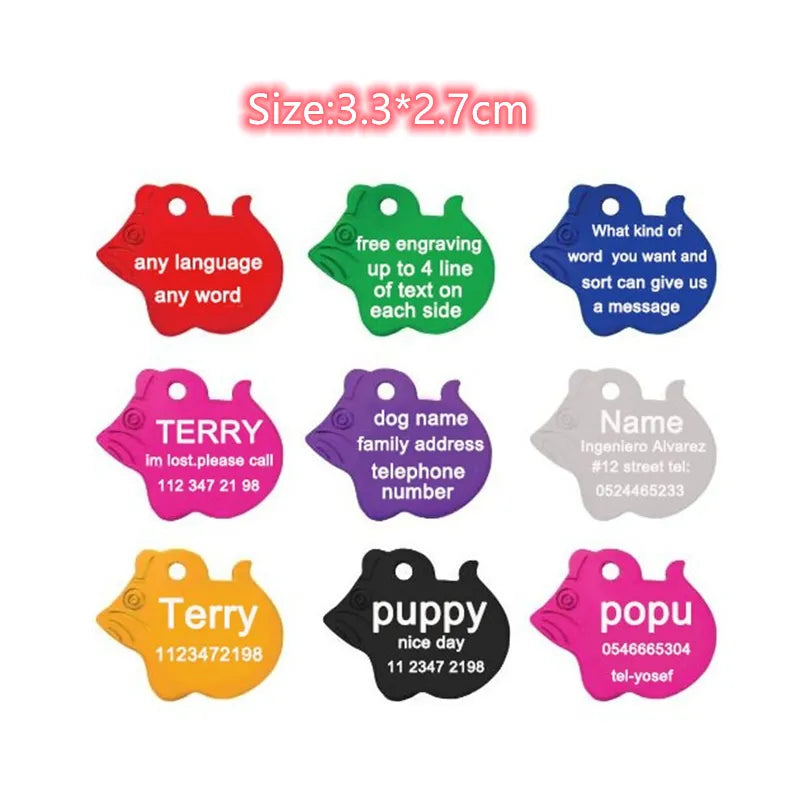 1pcs Free Laser Engraving Personalized Custom Pet Dog ID Tag Cat PuppySPECIFICATIONSBrand Name: NoEnName_NullType: ID Tagsis_customized: YESMaterial: aluminumIs Smart Device: noOrigin: Mainland ChinaCN: JiangsuPattern: SolidFeature: PeShopDoggieworksShopDoggieworks1pcs Free Laser Engraving Personalized Custom Pet Dog ID Tag Cat Puppy