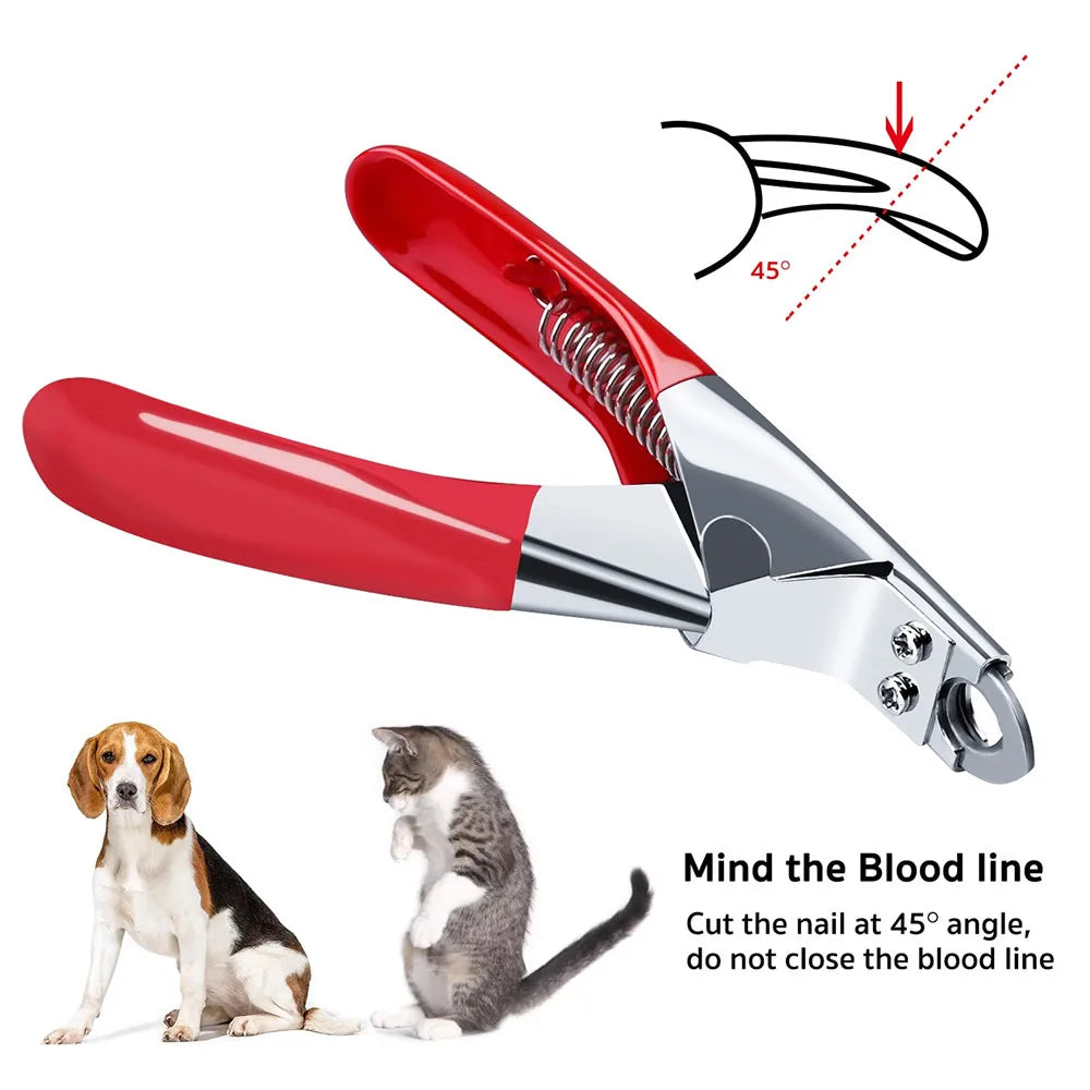 Dog Cat Nail Clipper Stainless Steel Pet Toes Cutter Scissor Grooming Tool for Small Medium Dogs Cats Guillotine Nail Clipper