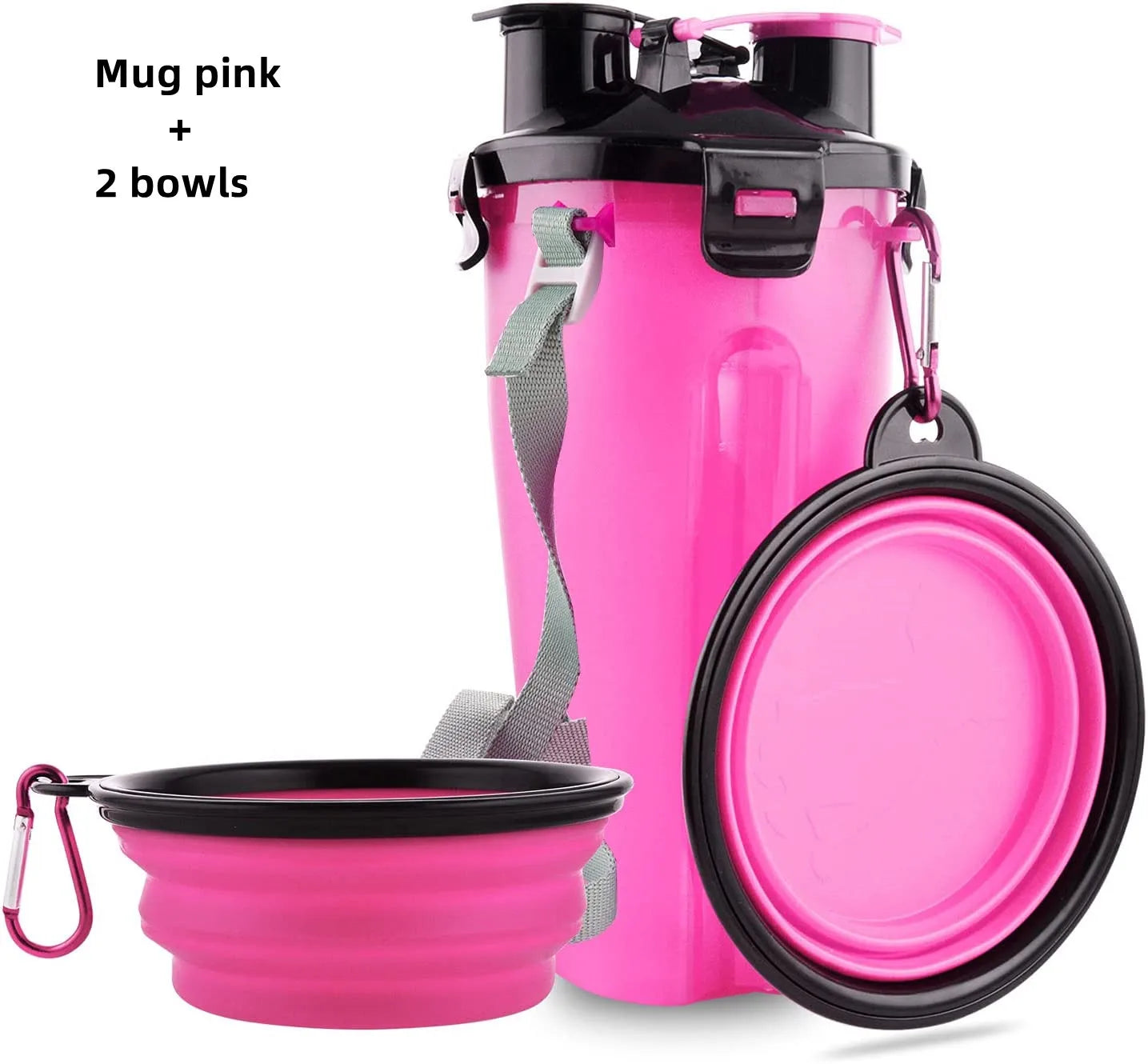 Dog Travel Water Bottle Collapsible Bowls 2 in 1 Pet Food Container wiSPECIFICATIONSBrand Name: NoEnName_NullItem Type: Travel BowlsOrigin: Mainland ChinaType: DogsMaterial: PlasticVolume: 250gVolume: 250mlApplicable Dog Breed: UniversShopDoggieworksShopDoggieworksDog Travel Water Bottle Collapsible Bowls 2