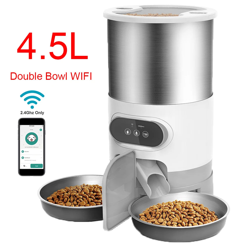 Tuya Smart APP Pet Feeder Cat And Dog Food Automatic Dispenser SuitablSPECIFICATIONSBrand Name: repetsunOrigin: Mainland ChinaIs Smart Device: YESPower Source: BatteryMaterial: Stainless SteelMin Output: 4gType: DogsMax Output: 7gVoltaShopDoggieworksShopDoggieworksTuya Smart APP Pet Feeder Cat