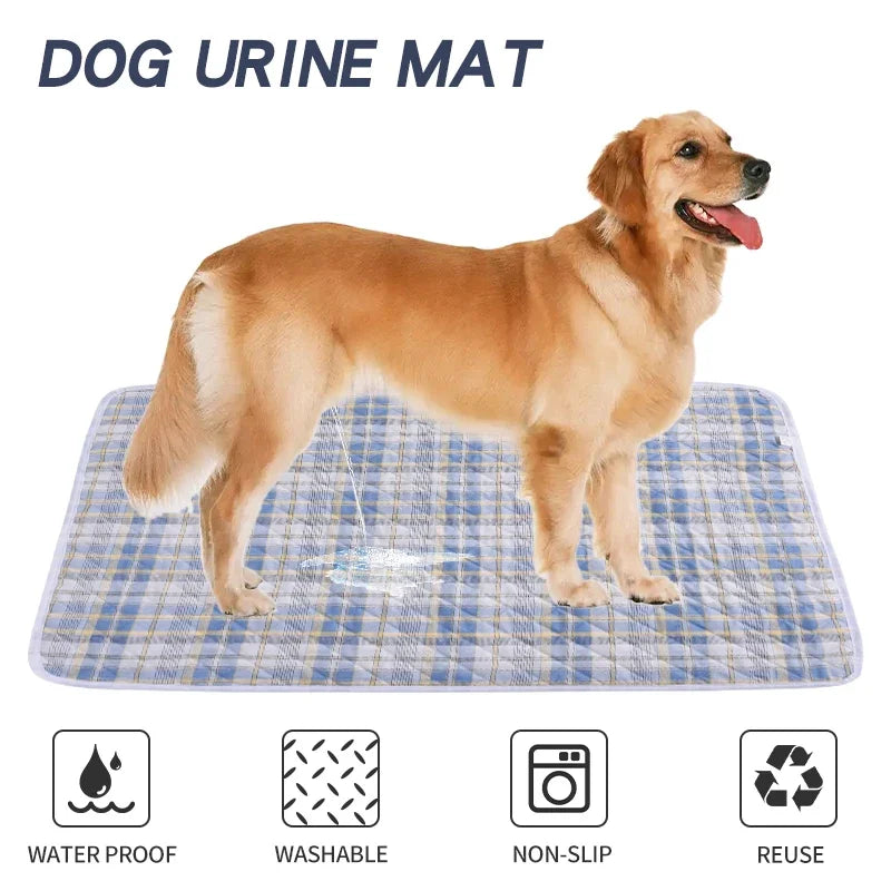 Dog Pee Pad Washable Absorbent Reusable Plaid Style Pet Training Mat Home Outdoor Seat Cover Dog Toilet Mat лежанка для собак