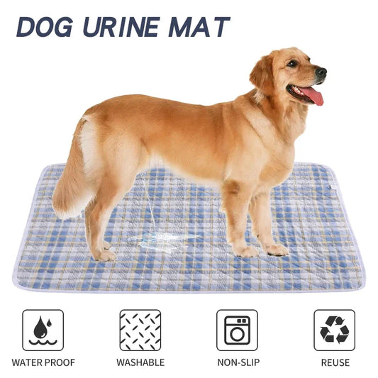 Dog Pee Pad Washable Absorbent Reusable Plaid Style Pet Training Mat Home Outdoor Seat Cover Dog Toilet Mat лежанка для собак