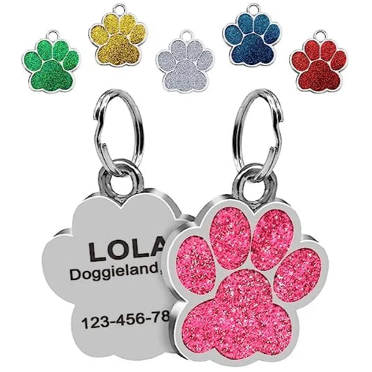 Personalized Dog Cat Tags Engraved Cat Dog Glitter Pendant Paw Print CSPECIFICATIONSBrand Name: COOYOMOOType: ID Tagsis_customized: YESMaterial: Stainless SteelIs Smart Device: noOrigin: Mainland ChinaCN: GuangdongPattern: SolidFeatureShopDoggieworksShopDoggieworksPersonalized Dog Cat Tags Engraved Cat Dog Glitter Pendant Paw Print Custom Puppy Pet ID