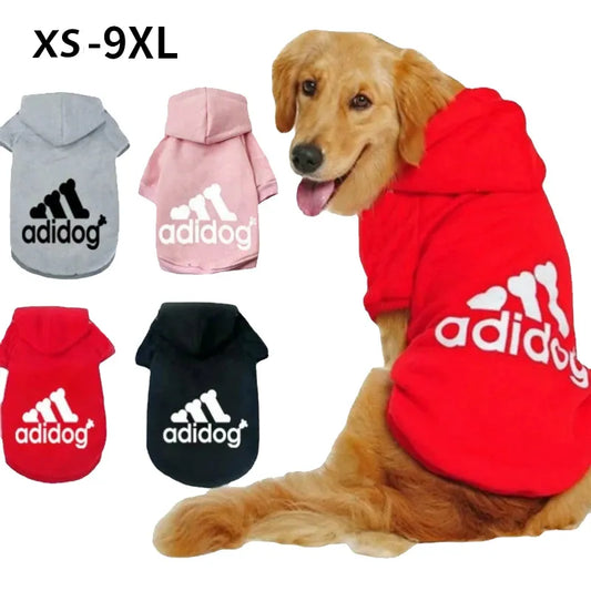 Pet Hoodies Adidog Clothes For Small Dogs Puppy Jacket Sweatshirt Coat Labrador Costume Autumn Winter Keep Warm Pets Clothing