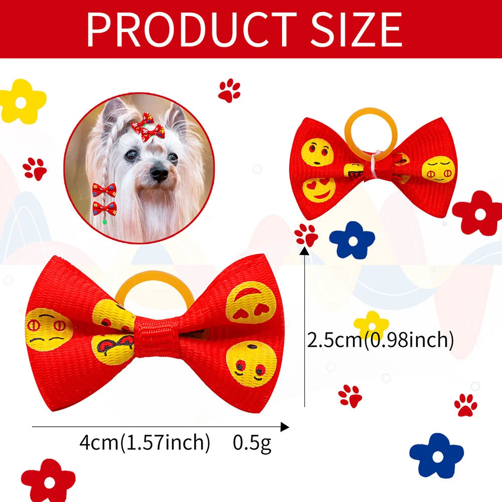 colorful small dog bows puppy hair bows decorate small dog haspecificationsbrand