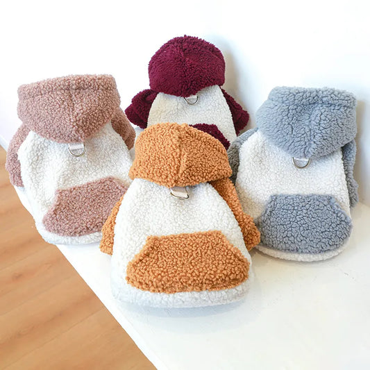 Pet Clothes New Arrivals Warm Fleece Sweatshirts Brushed Sweatshirts Dog Clothes Pet Supplies Pet Accessories Cute Dog Hoodie