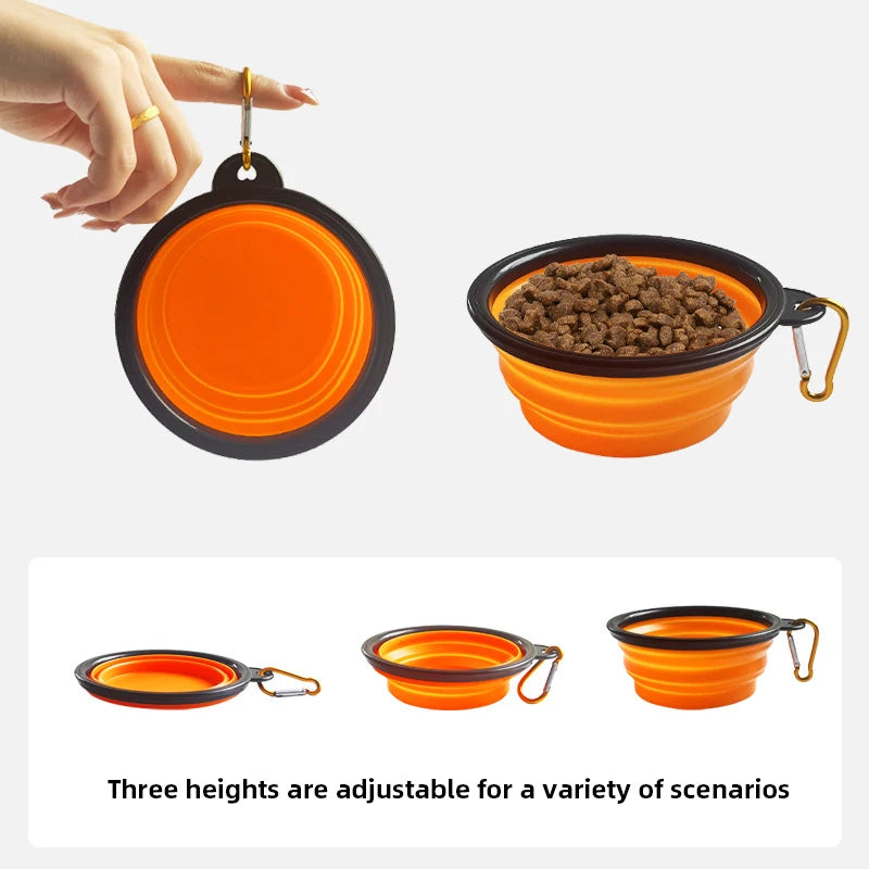 350ML Portable Foldable Pet Bowl Dogs and Cats Food and Water Container for Outdoor Travel Portable Feeding Bowls Pets Prodcuts