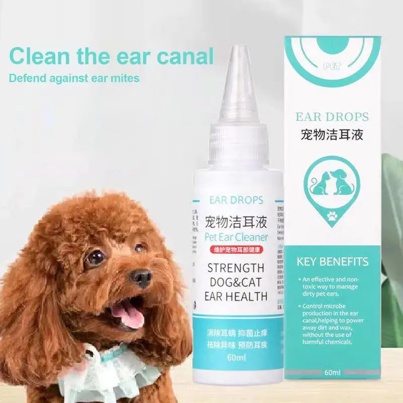 Pet Ear Cleaner Pet Ear Excess Hair Removing Powder Healthy Care 60ml Universal Dog Ear Cleaning  Ear Cleaning Solution for dogs