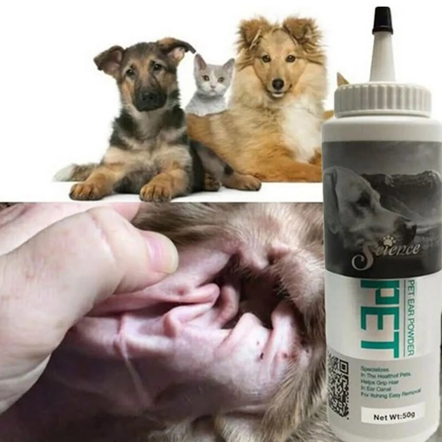 Pets Ear Cleaning Powder Pet Cats Dogs Ear Rinse Cleaner Pet Ear Hair Removing Powder Pet Ear Health Care Cleaning Supplies