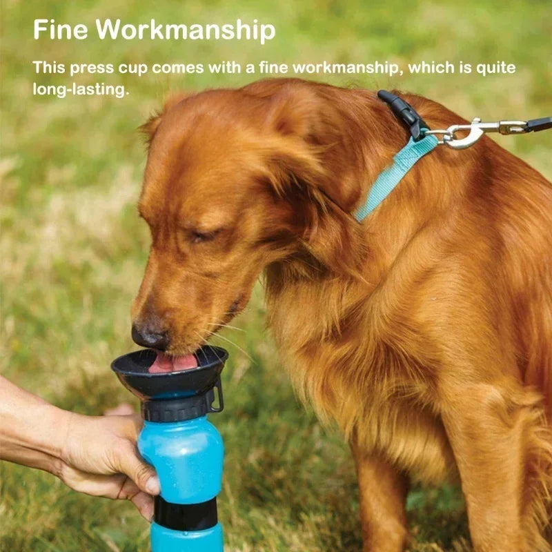 Extrusion Small Dog Travel Water Bottle Portable Outdoor Drinking Bowl for Cat Dog Water Feeder