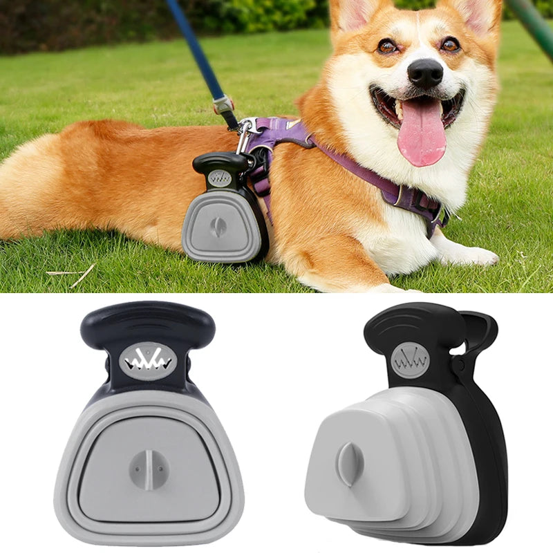 Dog Pet Travel Foldable Pooper Scooper With Decomposable Bags Portable Outdoor Waster Cleaner Poop Bag Dispenser Excreta Picker