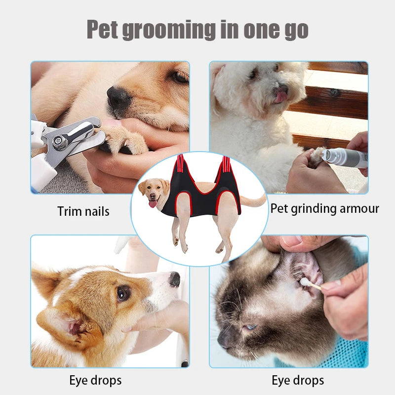 Pet Grooming Hammocks Nail Trimming Cat Beauty Hammock Anti Scratch Bite Dog Restraint Bag Bathing Fixed Bag Pruning Tool Set