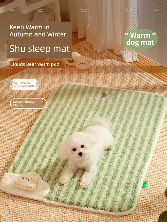 Dog Mat Sleep Removable and Washable All Year Round Neutral Kennel Small Size Dogs Winter Warm Mattress Cat Pet Mat