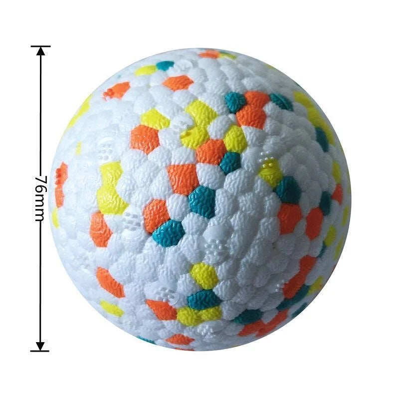 1pc Teething Pet Toy Dog Solid Toy Ball Interactive Dog Toy Light Popcorn Ball Dog Ball Light Chew Rubber Ball High Elastic Bite