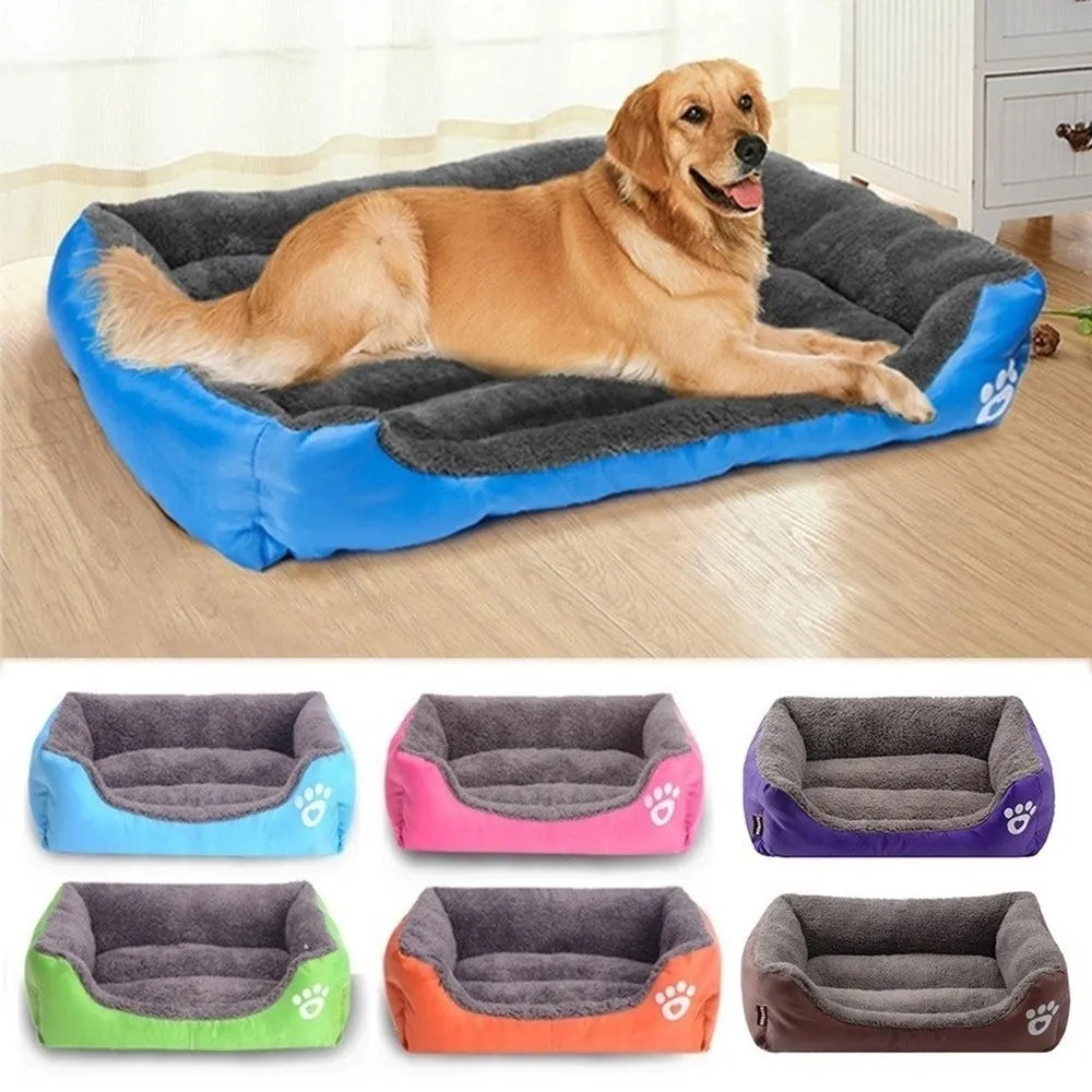 Large Square Nest S-3XL Pet Large Dog Bed for Small Medium Dogs Soft Fleece Nest Big Dog Sofa Bed Winter Warm Cat House for Pet