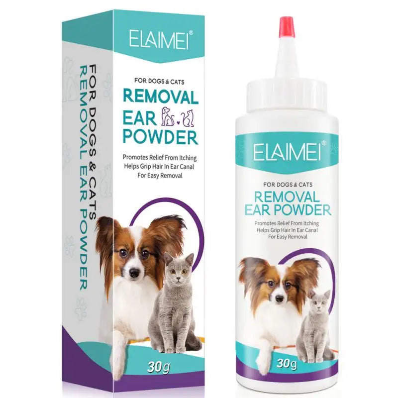 Pet Ear Cleaner Dogs Cats Ear InfectionTreatment Painless Dog Ears Powder For Hair Removal Treats Infected Ears Inflammation