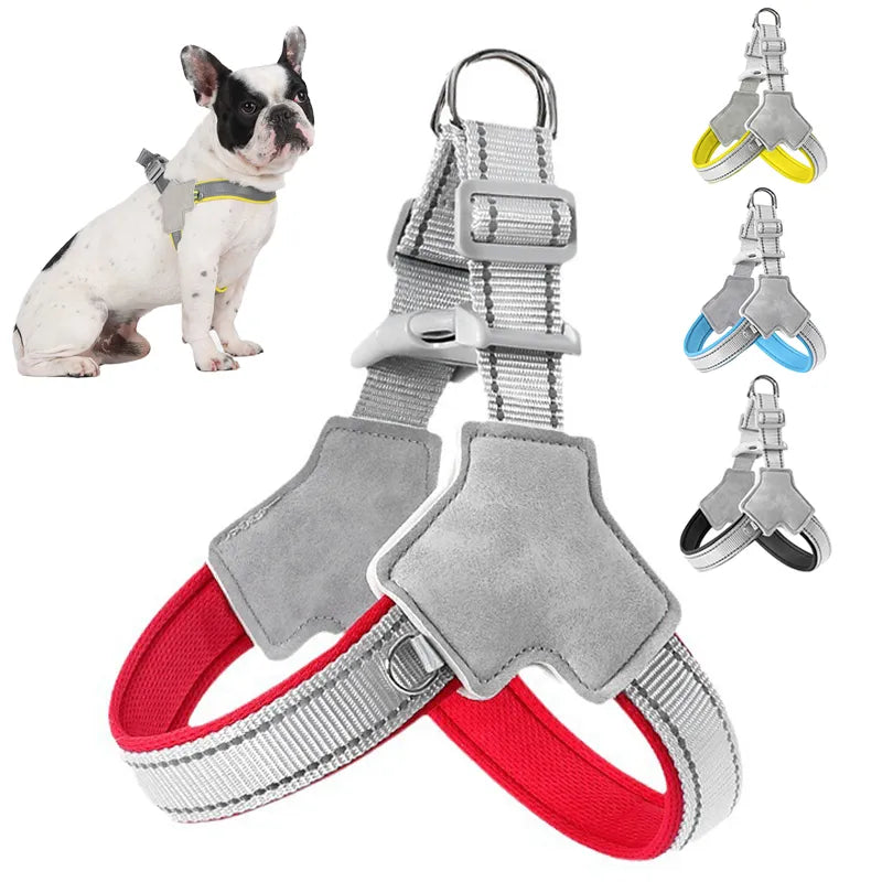 Reflective Pet Dog Harness Saddle Style Breathable Dog Chest Strap for Small Medium Dogs Puppy Harnesses French Bulldog Collar