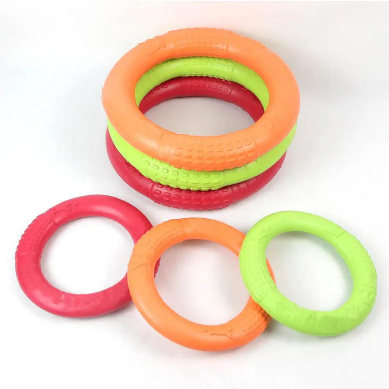 Dog Toys Pet Flying Disk Training Ring Puller Anti-Bite Floating Interactive Supplies Dog Toys Aggressive Chewing